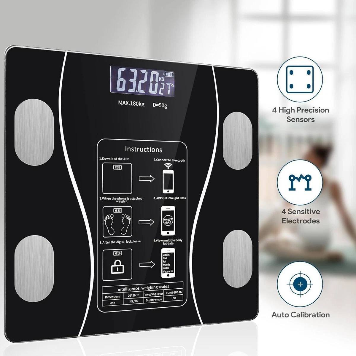 Digital Bathroom Scale with Body Fat & BMI Monitor — perfect for weight tracking and health goals