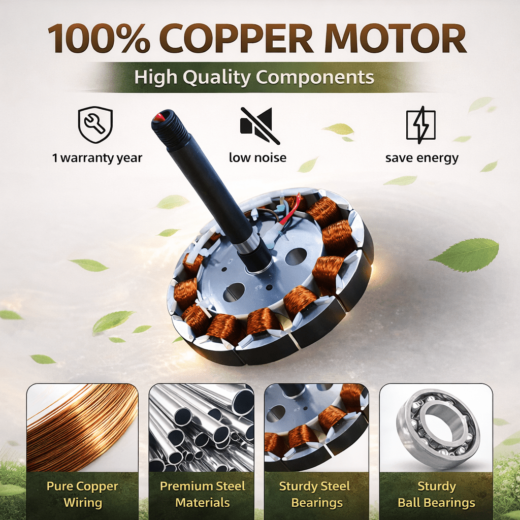 6 Blade Silent Cooling 3 Color LED 52 Inch Ceiling Fan with Light & Remote Control - Bumble Shop